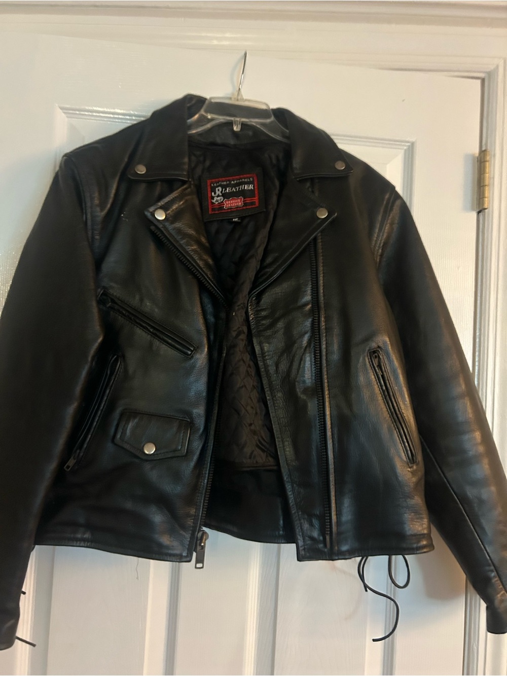 Women’s Black Quilted Lined Motorcycle Jacket